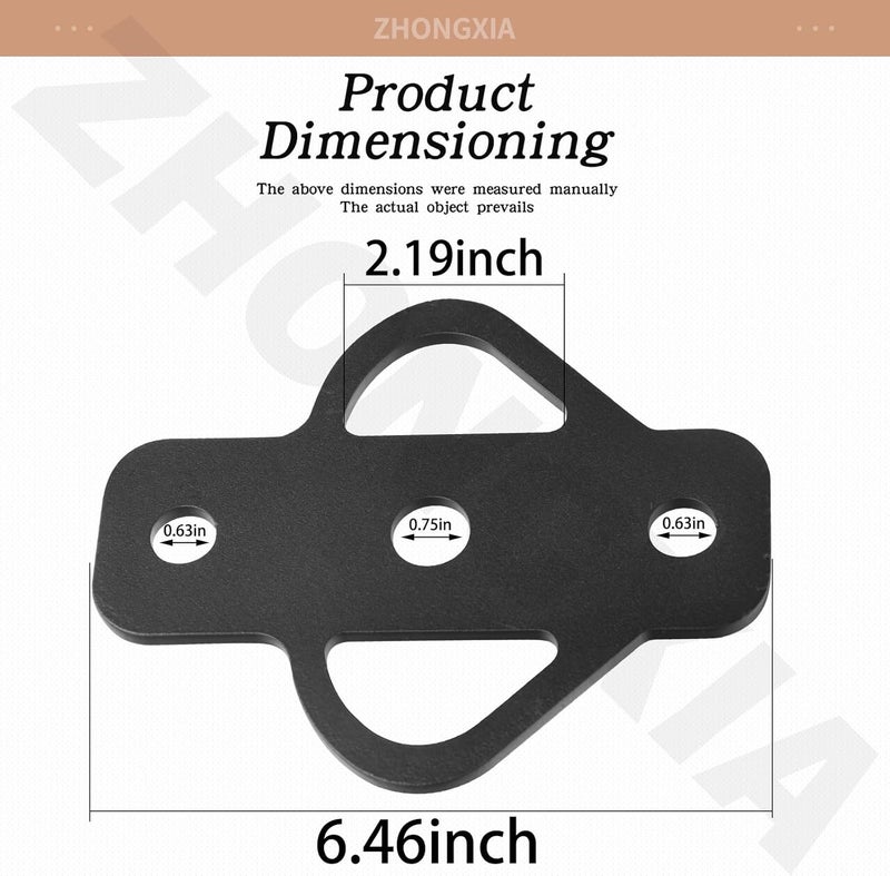 ZHONGXIA 3-Way Trailer Hitch Adapter Steel Hitch Mount with Bolt for ATV Lawn Mower/Golf Cart/Flat Towing Tow Ball Mount, w/3/4 Shaft, 5/8" Trailer Ball Pin, Can Support Up to 3000 Lbs Pulling Strength - Image 3